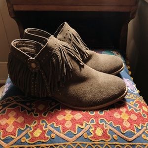 fringe ankle booties
